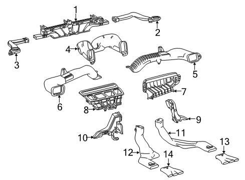 2017 Toyota Highlander Ducts Diagram