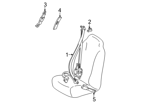 2003 Toyota Sienna Front Seat Belts Diagram