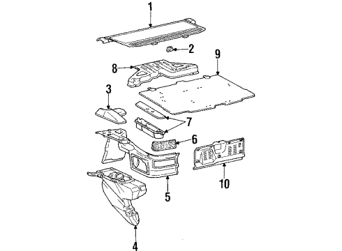 1987 Toyota Supra Mirror Inside, Rear Inner Diagram for 87810-14170-06