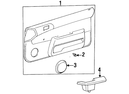 1998 Toyota Tercel Door & Components Diagram