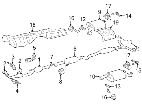 Gasket, Exhaust Pipe, Center Diagram for 90917-06078