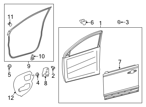 2015 Toyota RAV4 Front Door Diagram