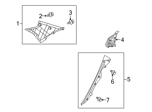 2013 Toyota Corolla Interior Trim - Quarter Panels Diagram 2 - Thumbnail