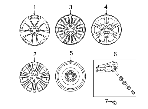 2020 Toyota Sienna Wheels Diagram