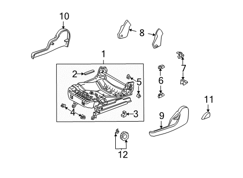 2004 Toyota Matrix Tracks & Components Diagram