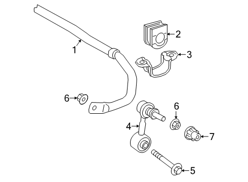 Link Assembly, Rear Stabilizer, Passenger Side Diagram for 48830-47010