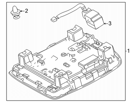 2021 Toyota Venza Overhead Console Diagram