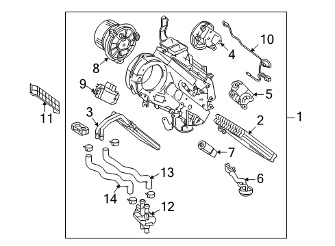 2017 Toyota Sequoia A/C Evaporator Diagram