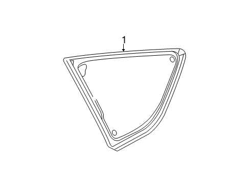 2015 Toyota RAV4 Quarter Panel - Glass & Hardware Diagram