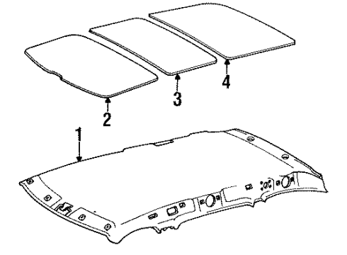 1996 Toyota Previa Interior Trim - Roof Diagram 2 - Thumbnail