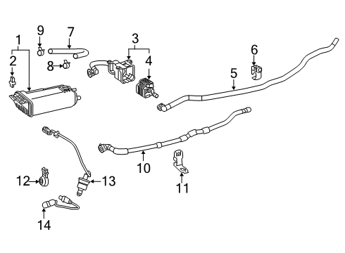 2021 Toyota RAV4 Emission Components Diagram