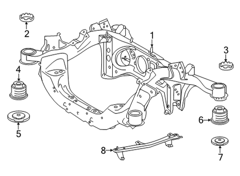 2022 Toyota Mirai Suspension Mounting - Rear Diagram
