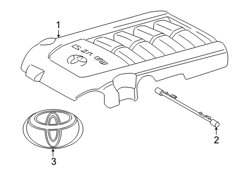 2009 Toyota Land Cruiser Engine Appearance Cover Diagram