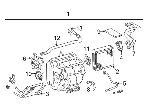 2001 Toyota Avalon Tube Assembly Diagram for 88625-47011