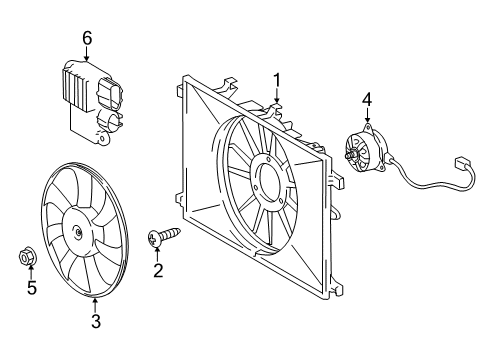 2022 Toyota C-HR Cooling System, Radiator, Water Pump, Cooling Fan Diagram 1 - Thumbnail