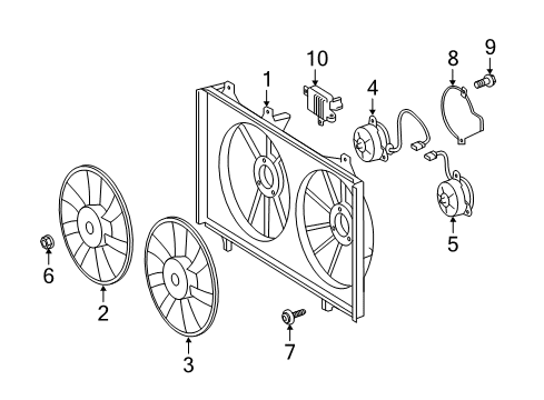 2012 Toyota Camry Cooling System, Radiator, Water Pump, Cooling Fan Diagram 1 - Thumbnail