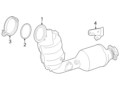 2023 Toyota Sequoia Exhaust Components Diagram 1 - Thumbnail