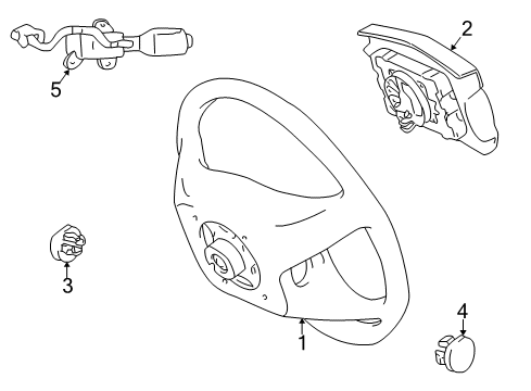 Wheel Assembly, Steering Diagram for 45100-33272-E0