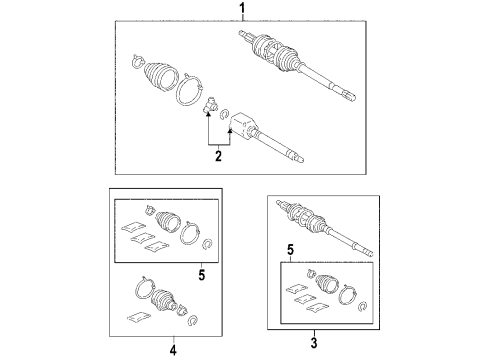 2007 Toyota Highlander Front Axle Shafts & Joints, Drive Axles Diagram 1 - Thumbnail