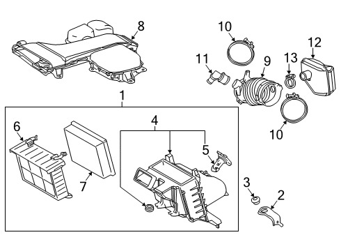 Cleaner Assembly, Air (Without Element) Diagram for 17710-0P030