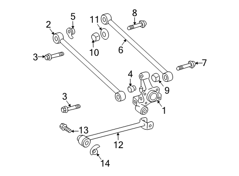 Arm Assembly, Rear Suspension, Passenger Side Diagram for 48710-48050