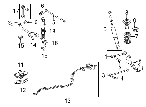 2023 Toyota 4Runner Suspension Components, Stabilizer Bar & Components Diagram 2 - Thumbnail