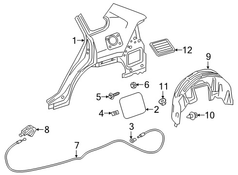2021 Toyota RAV4 Fuel Door Diagram