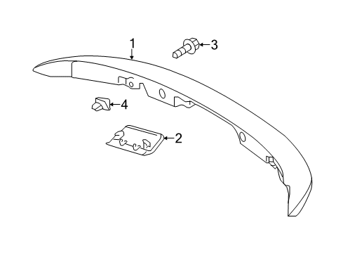 2012 Toyota Yaris Lift Gate - Spoiler Diagram