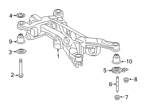 2023 Toyota RAV4 Prime Suspension Mounting - Rear Diagram