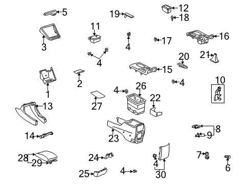 2004 Toyota Camry Center Console Diagram