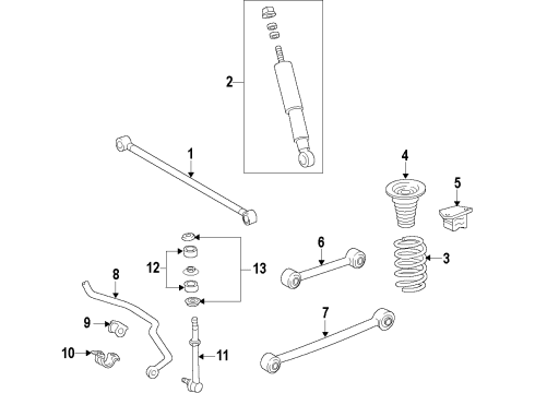 2023 Toyota 4Runner Suspension Components, Stabilizer Bar & Components Diagram 1 - Thumbnail