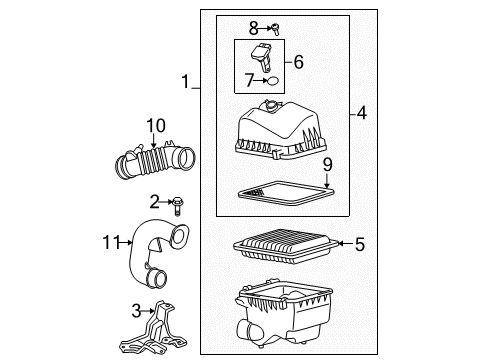 2009 Toyota Yaris Air Intake Diagram