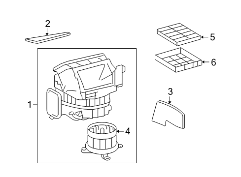 2009 Toyota Land Cruiser Blower Motor & Fan Diagram