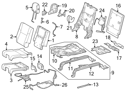 2023 Toyota Sequoia Third Row Seats Diagram 1 - Thumbnail