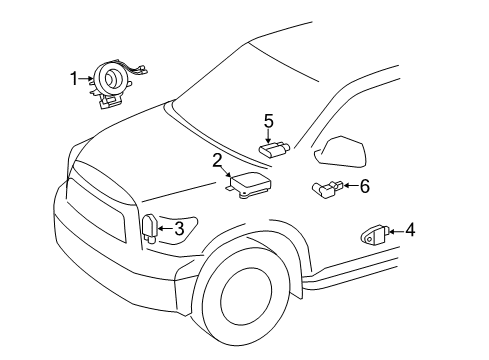 2018 Toyota Tundra Air Bag Components Diagram