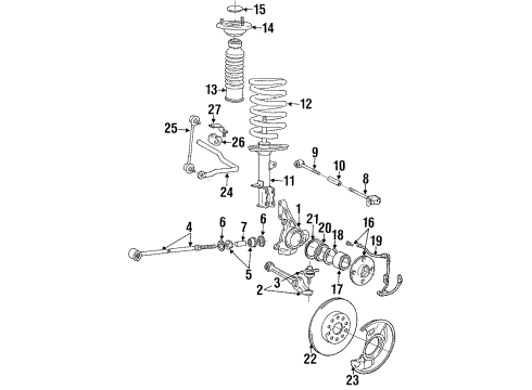 1994 Toyota MR2 Rear Brakes Diagram
