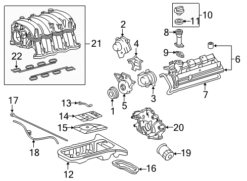 2009 Toyota Sequoia Engine Parts & Mounts, Timing, Lubrication System Diagram 3 - Thumbnail