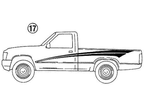 1990 Toyota Pickup Stripe Tape Diagram 5 - Thumbnail