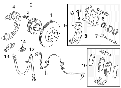 2022 Toyota GR86 Front Brakes Diagram