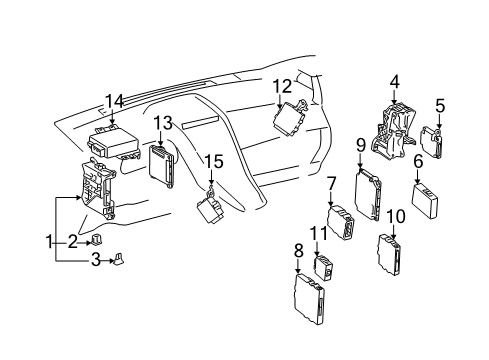 Engine Room Fusible Link Diagram for 90982-08297
