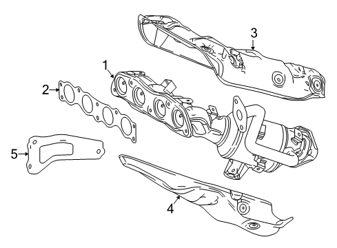 2021 Toyota Prius AWD-e Exhaust Manifold Diagram