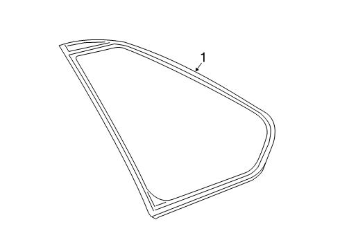 2023 Toyota RAV4 Prime Glass & Hardware - Quarter Panel Diagram