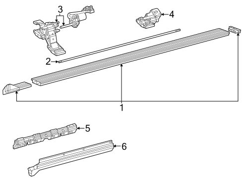 2024 Toyota Sequoia Exterior Trim - Pillars Diagram