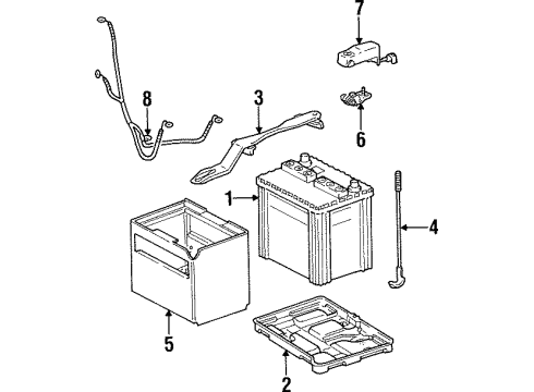 1996 Toyota Supra Terminal, Battery Positive Diagram for 90982-05037