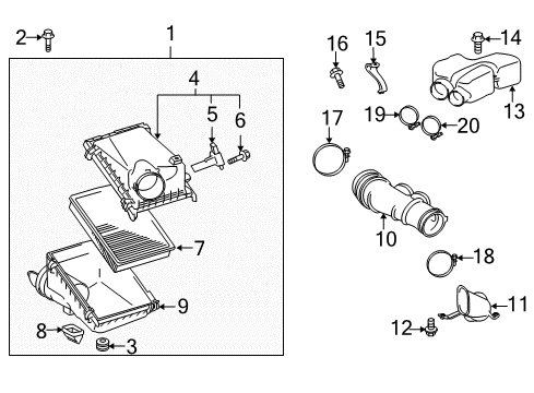 2013 Toyota FJ Cruiser Air Intake Diagram