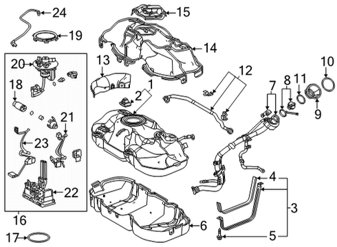 2023 Toyota RAV4 Prime Fuel System Components Diagram