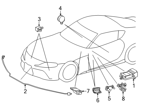 2024 Toyota GR Supra Air Bag Components Diagram