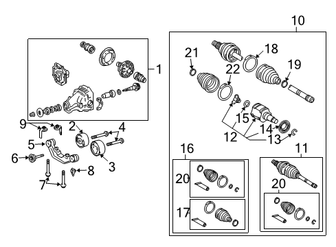 Clamp, 2 (For Rear Drive Shaft Outboard Joint Boot) Diagram for 42345-08040