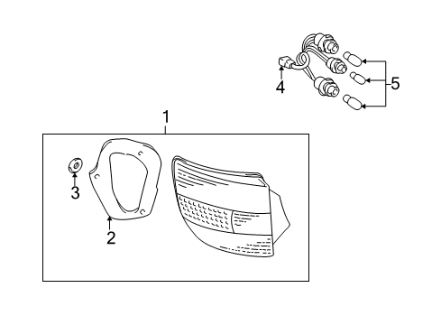 2001 Toyota Celica Combination Lamps Diagram