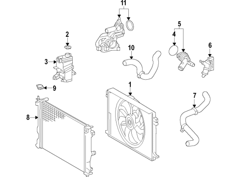 2023 Toyota Highlander Gasket, Water Pump Diagram for 16271-25020